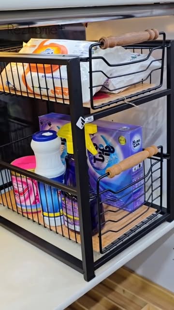 استند فلزی کشویی ۲ طبقه