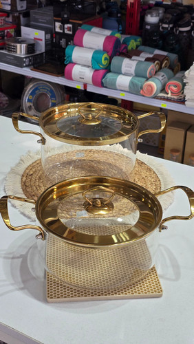 قابلمه پیرکس دسته طلایی