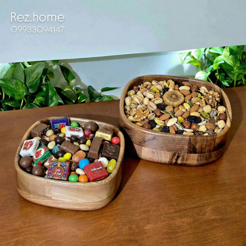 کاسه پذیرایی چوب گردو